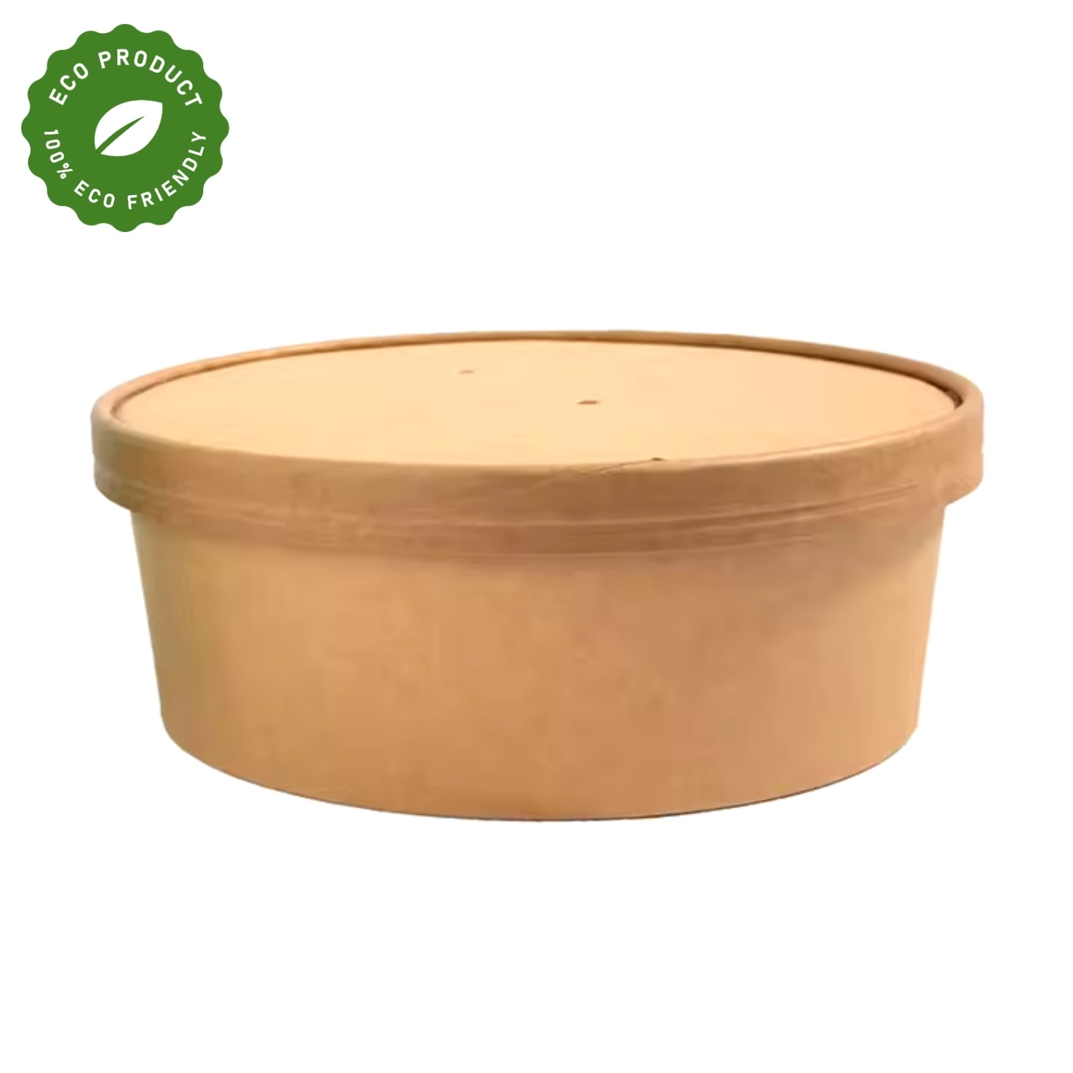 100% Bio Kraft Round Containers With Lid1