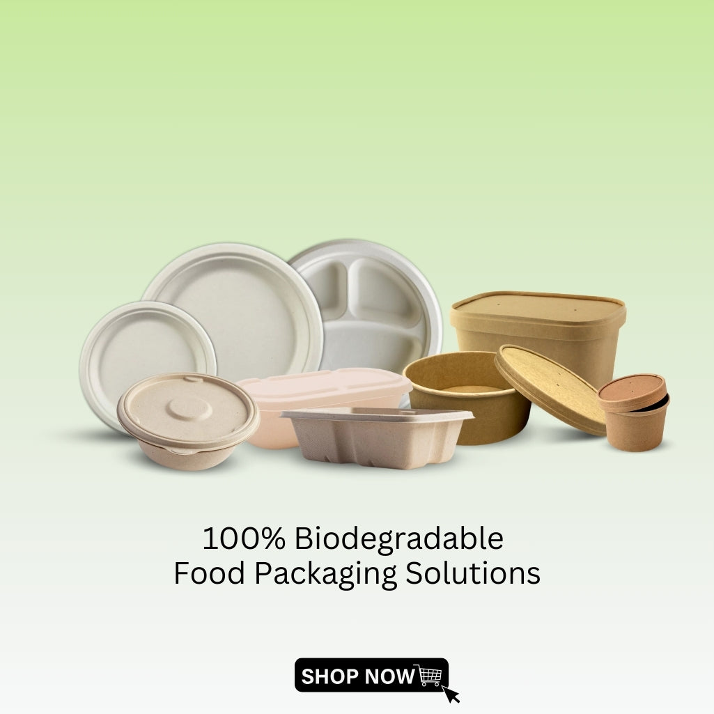 100% biodegradable food packaging solutions..