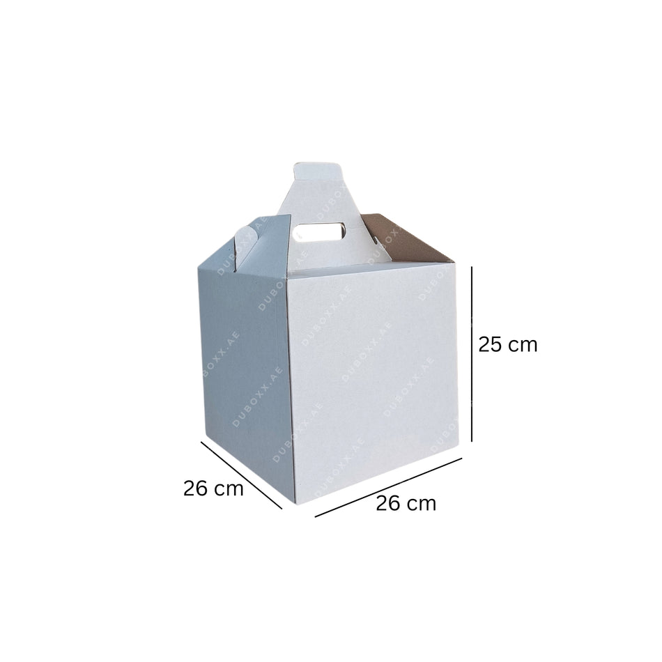 Handle Boxes-White-26x26x25CM