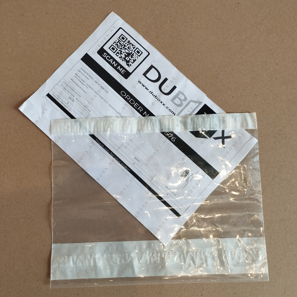 Packing Slip Plastic Pouch 60mic-24.5x17CM-25Pcs/pkt