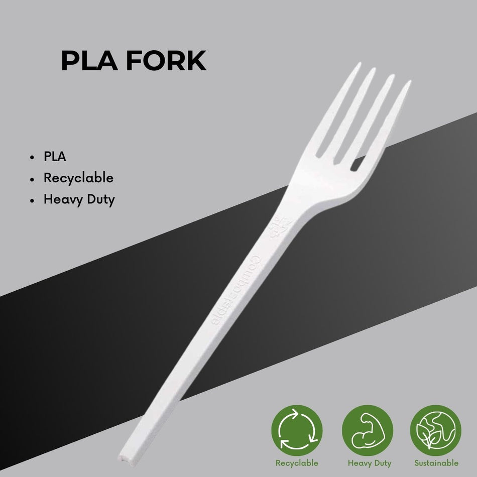 Compostable PLA Cutlery -Fork/Spoon/Knife