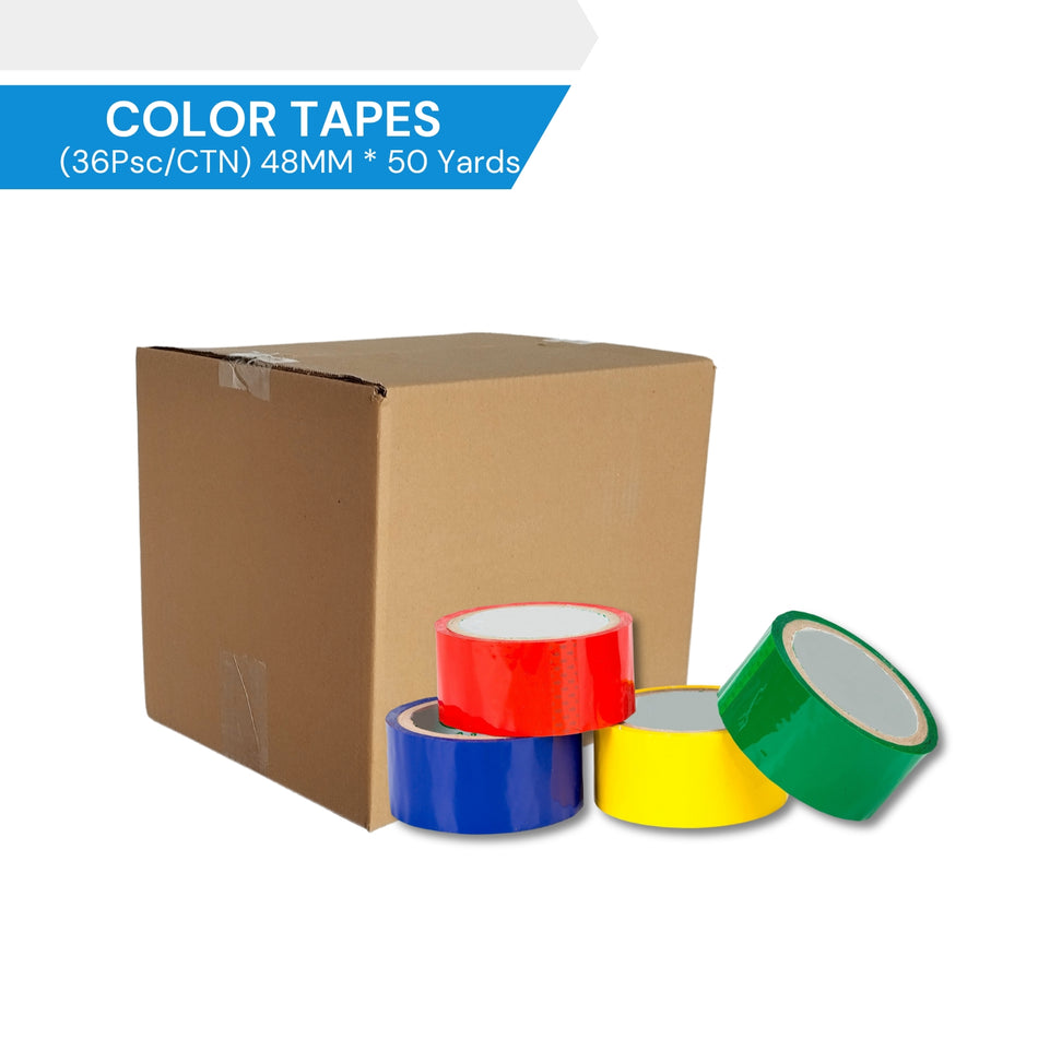 Color Tapes -48MM*100Yards -Blue/Yellow/Red/Green