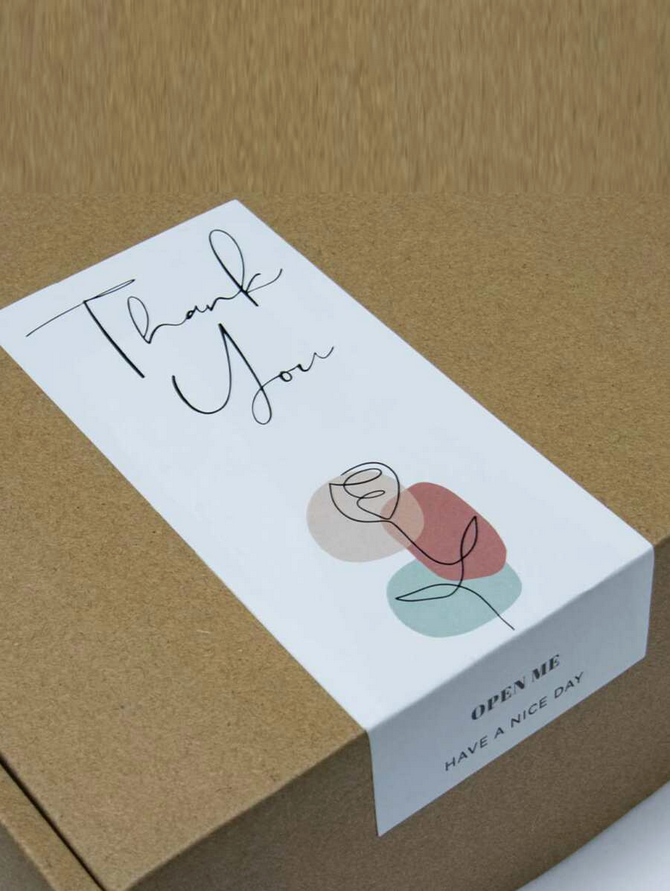 Thank You Stickers-Open Me Have A Nice Day-50Pcs/Pack