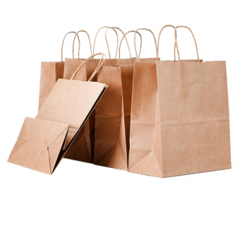 Paper Bags Twisted Handle-100Gsm-250Pcs/Box-Brown/Black/White