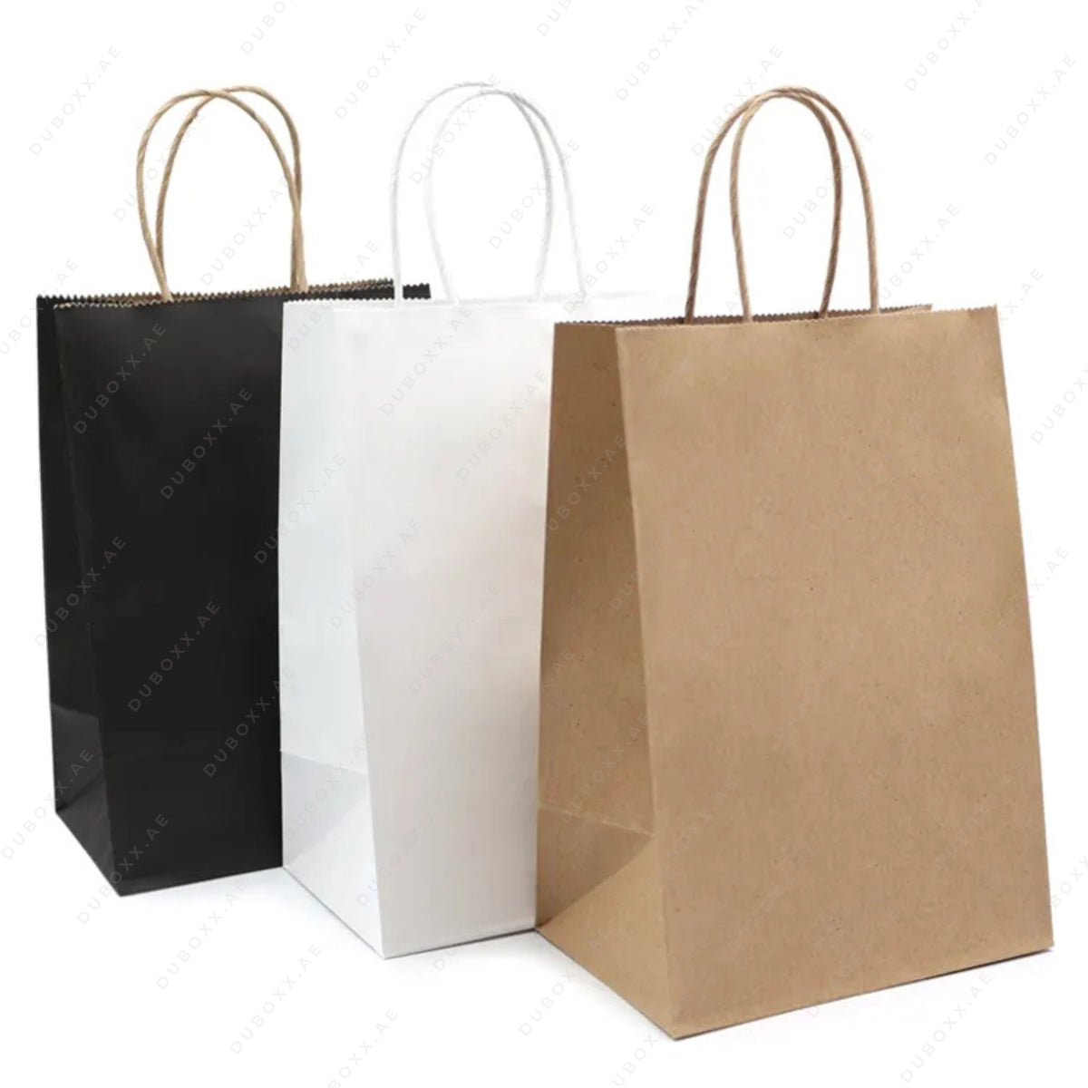 paper bags black white brown